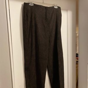 Marisa Christina Brown Paisley Pants, Size 12